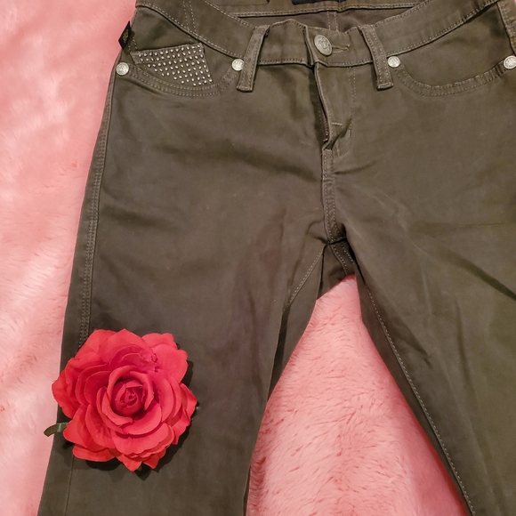 R&R green studded pants - Picture 3 of 8